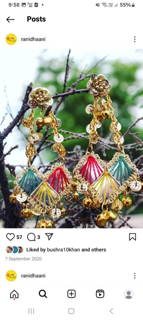 Embroidered Earrings