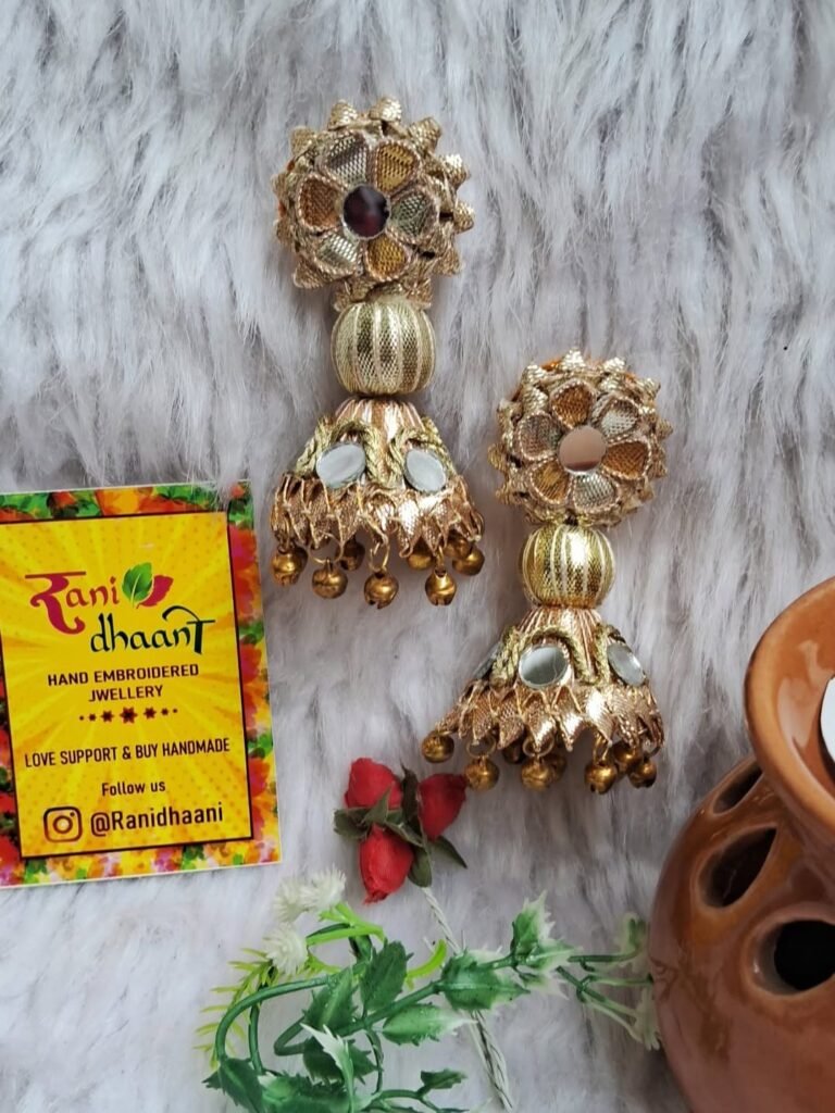Gota Patti Jhumki Earrings