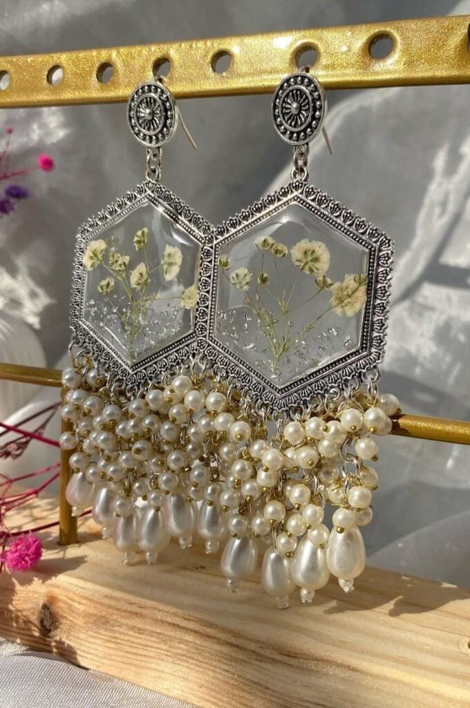 Resin Oxidized Earrings