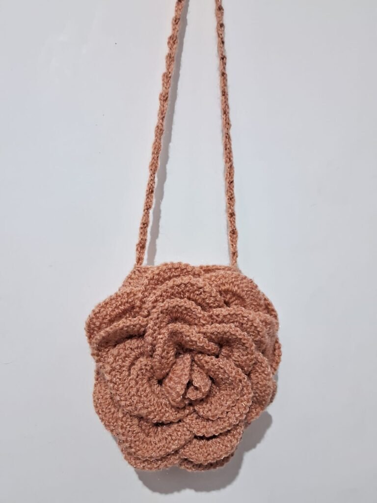 Crochet Rose Side Bags