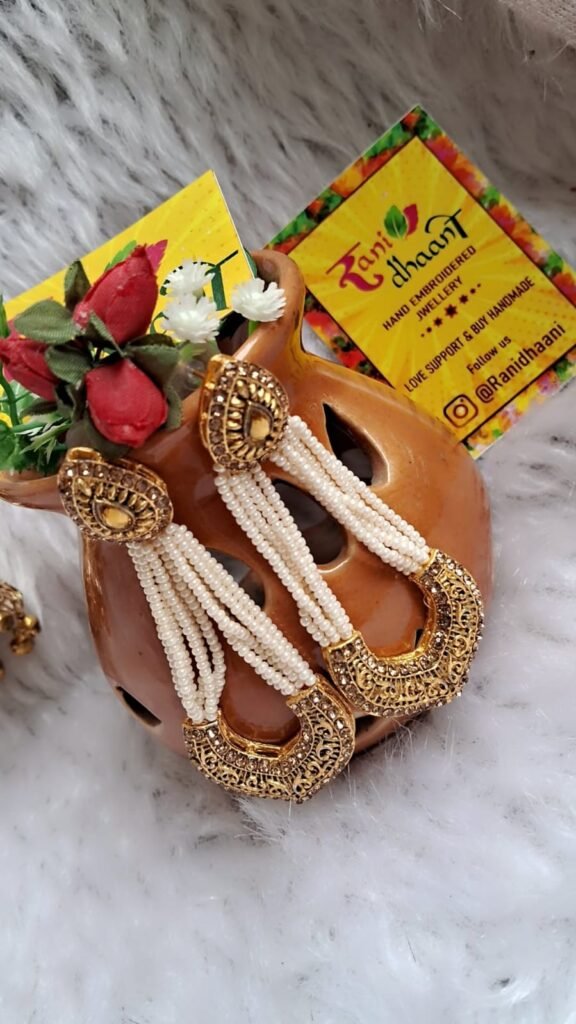 Classy White Gold Earrings