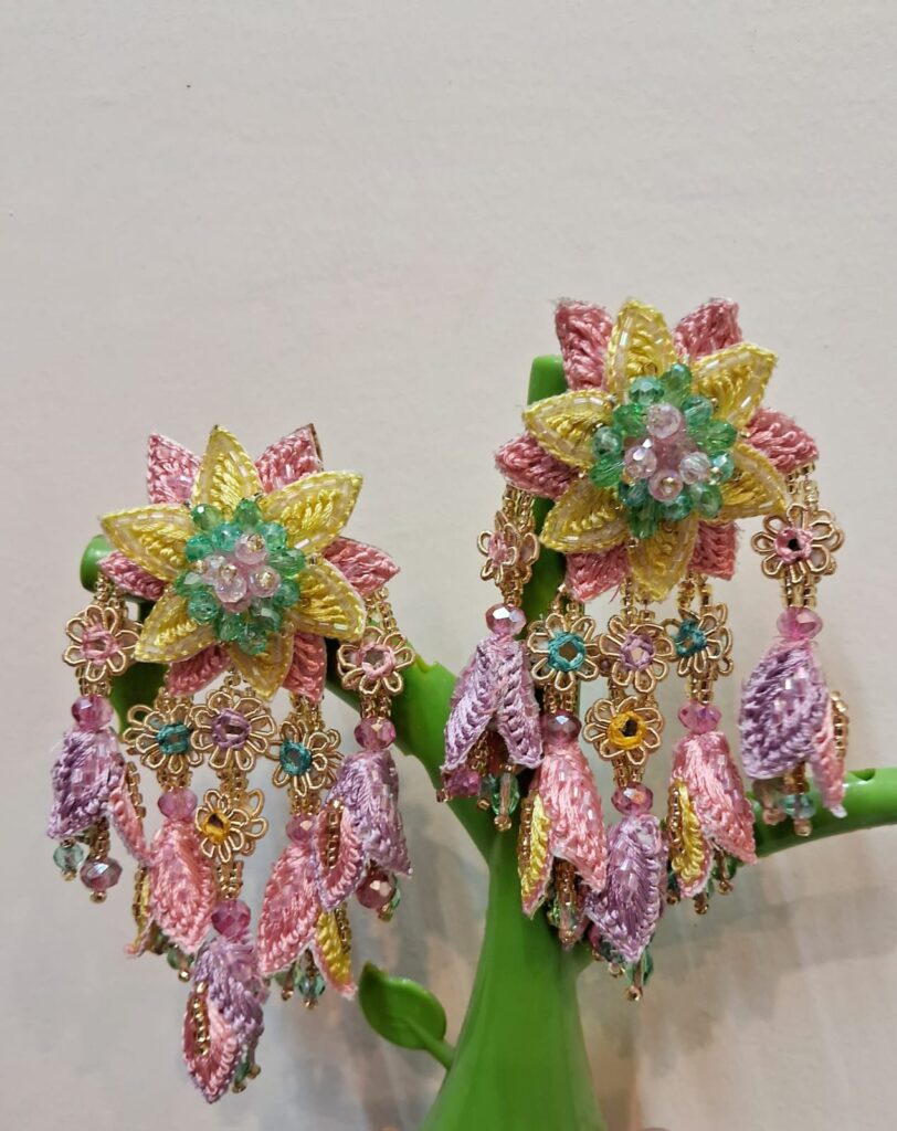 Embroidered jewellery - Earrings