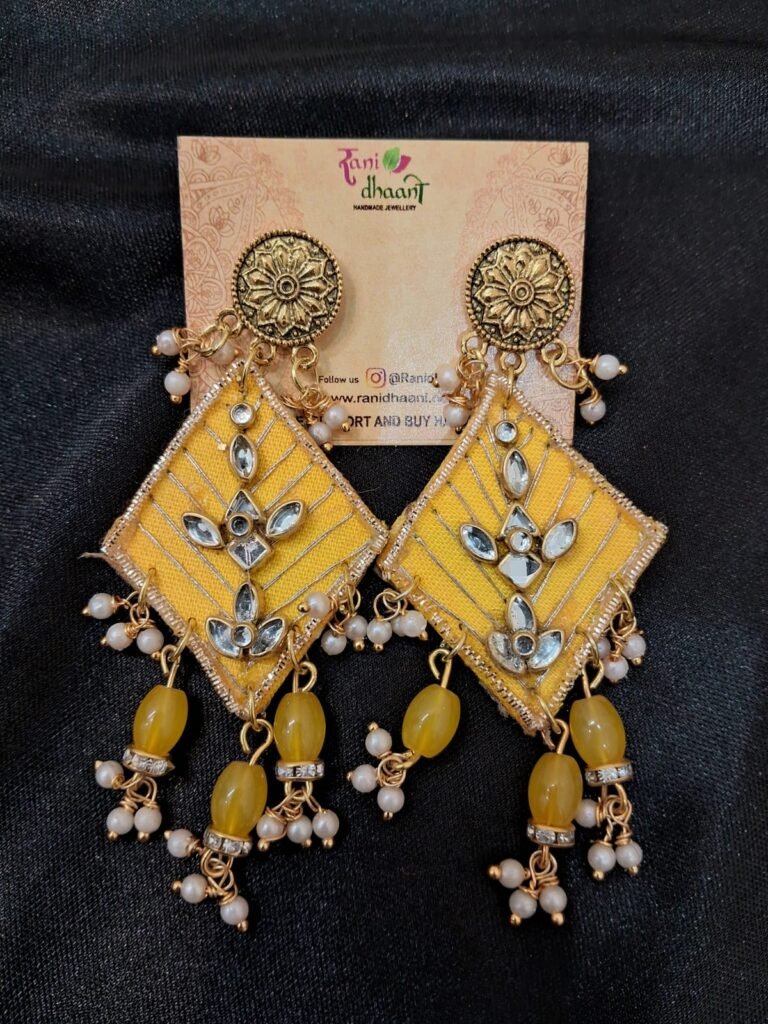 Long Diagonal Shape Earrings