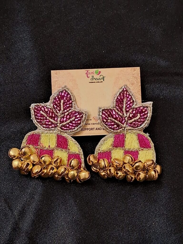 3 Leaf Earrings With Ghungroo
