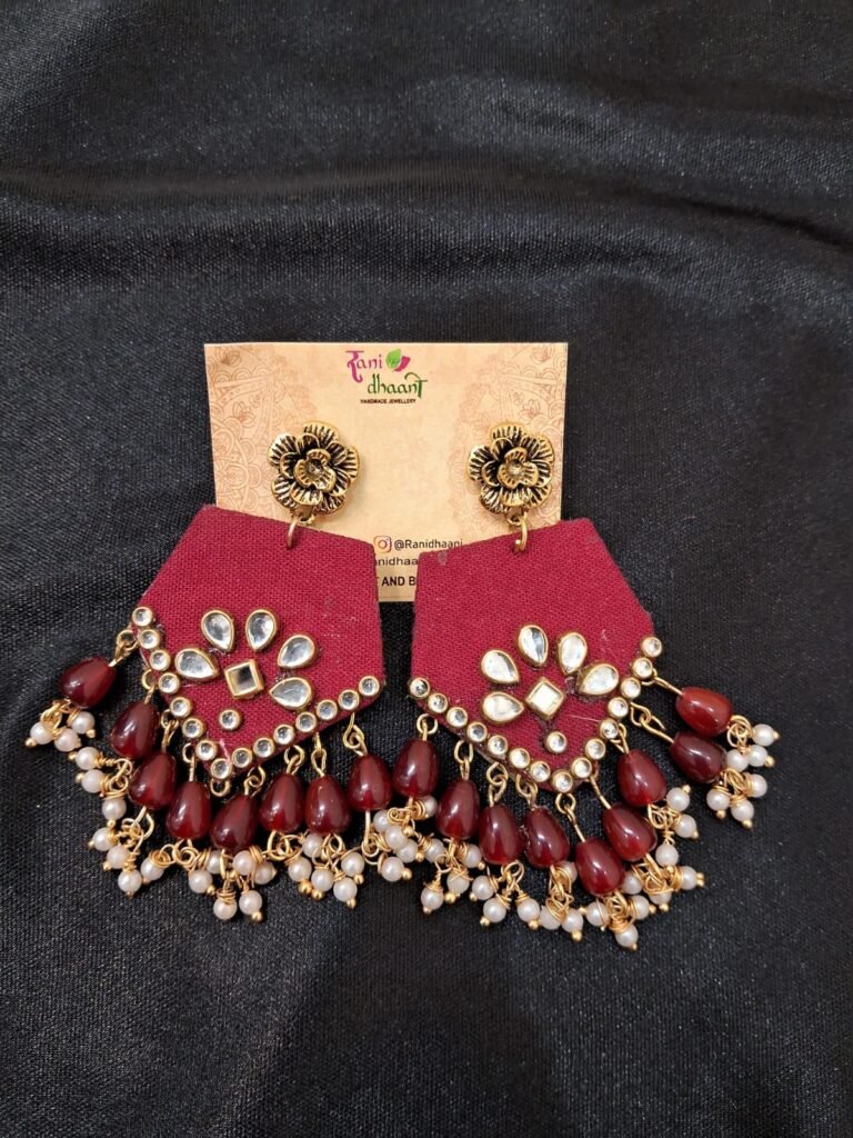 Earrings With Heavy Latkan