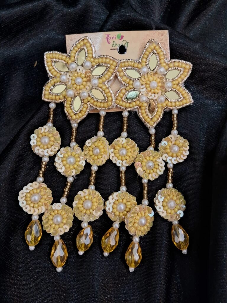 Hand Embroidered Mirror Work Earrings